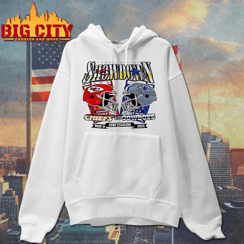 Chiefs vs Cowboy Thanksgiving Showdown 2025 Helmet Shirt