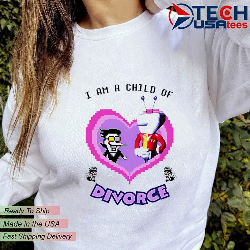 Child Of Spamton and Tenna I am a Child of Divorce heart shirt