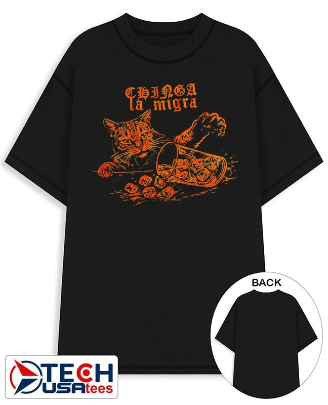 Chinga La Migra fck ICE cat shirt