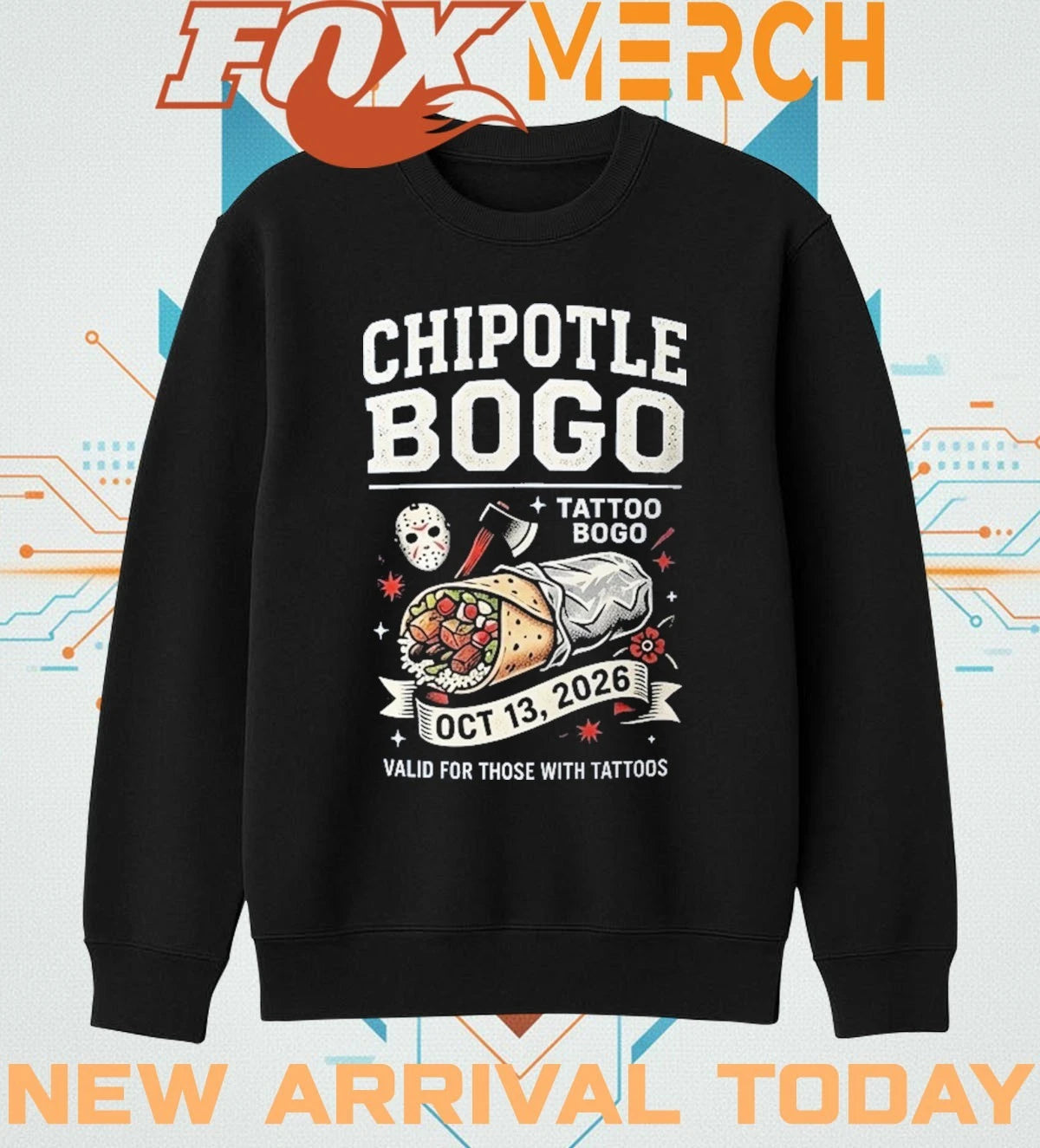 Chipotle bogo tattoo bogo valid for those with tattoos oct 13, 2026 t-shirt