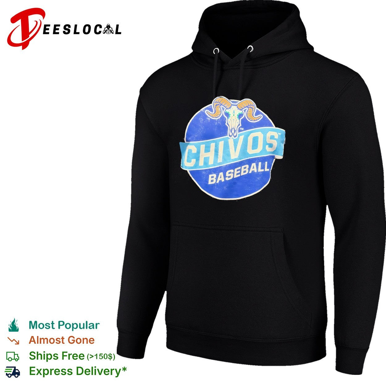 Chivos Baseball ram skull vintage logo shirt