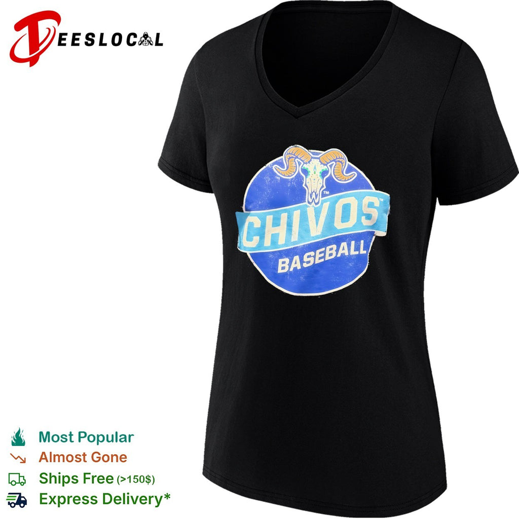 Chivos Baseball ram skull vintage logo shirt
