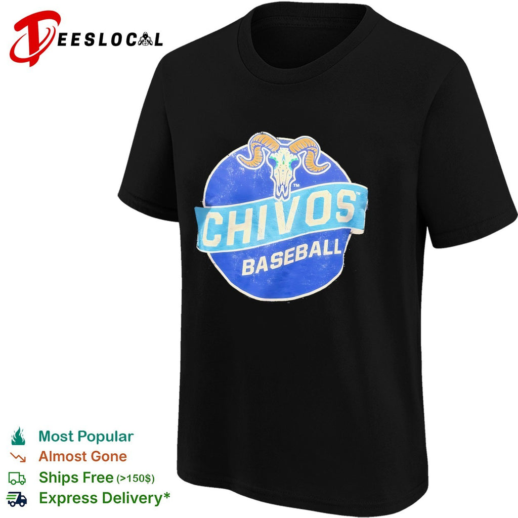 Chivos Baseball ram skull vintage logo shirt