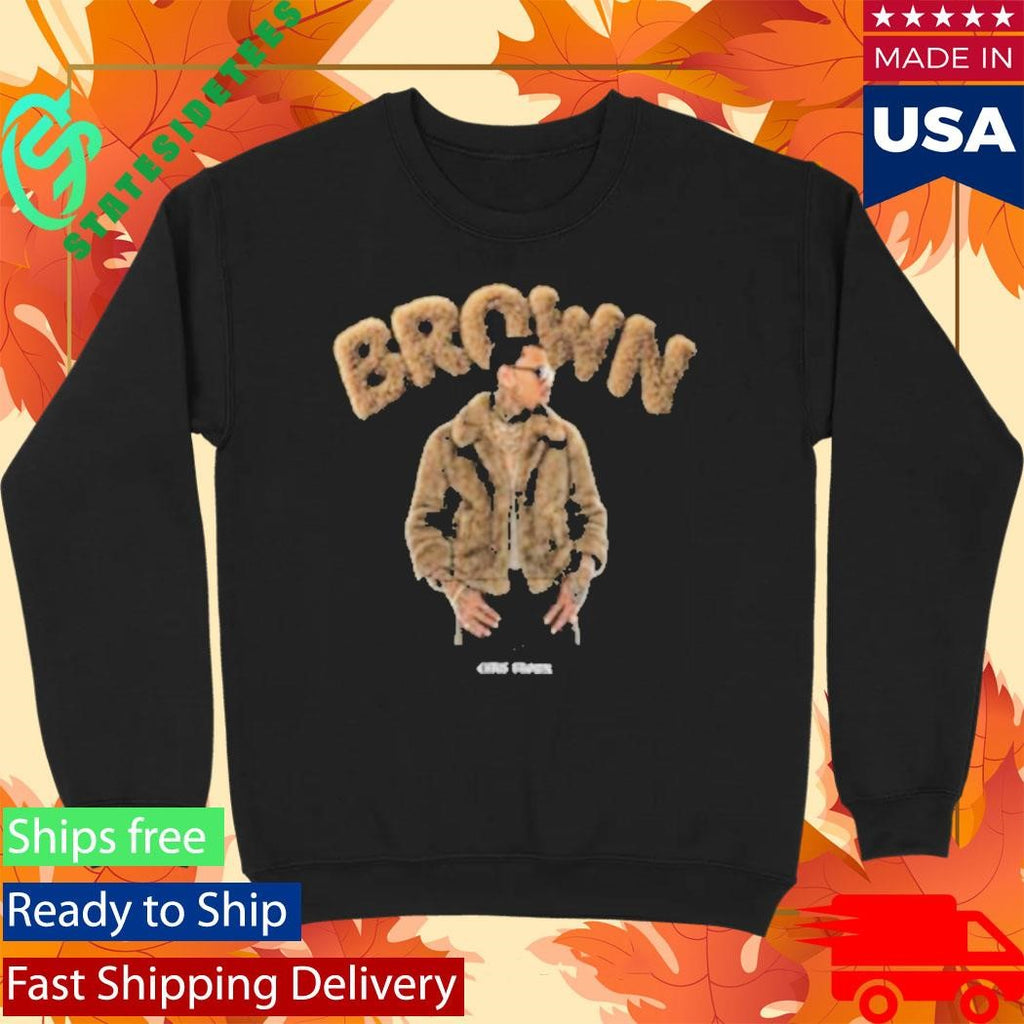 Chris Brown Fuzzy Brown Shirt