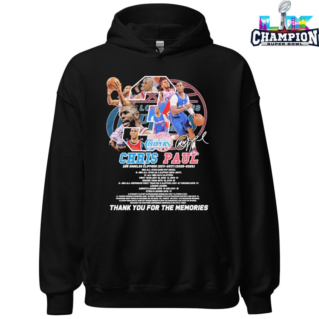 Chris Paul Los Angeles Clippers 2026 Thank You For The Memories Signature T-shirts