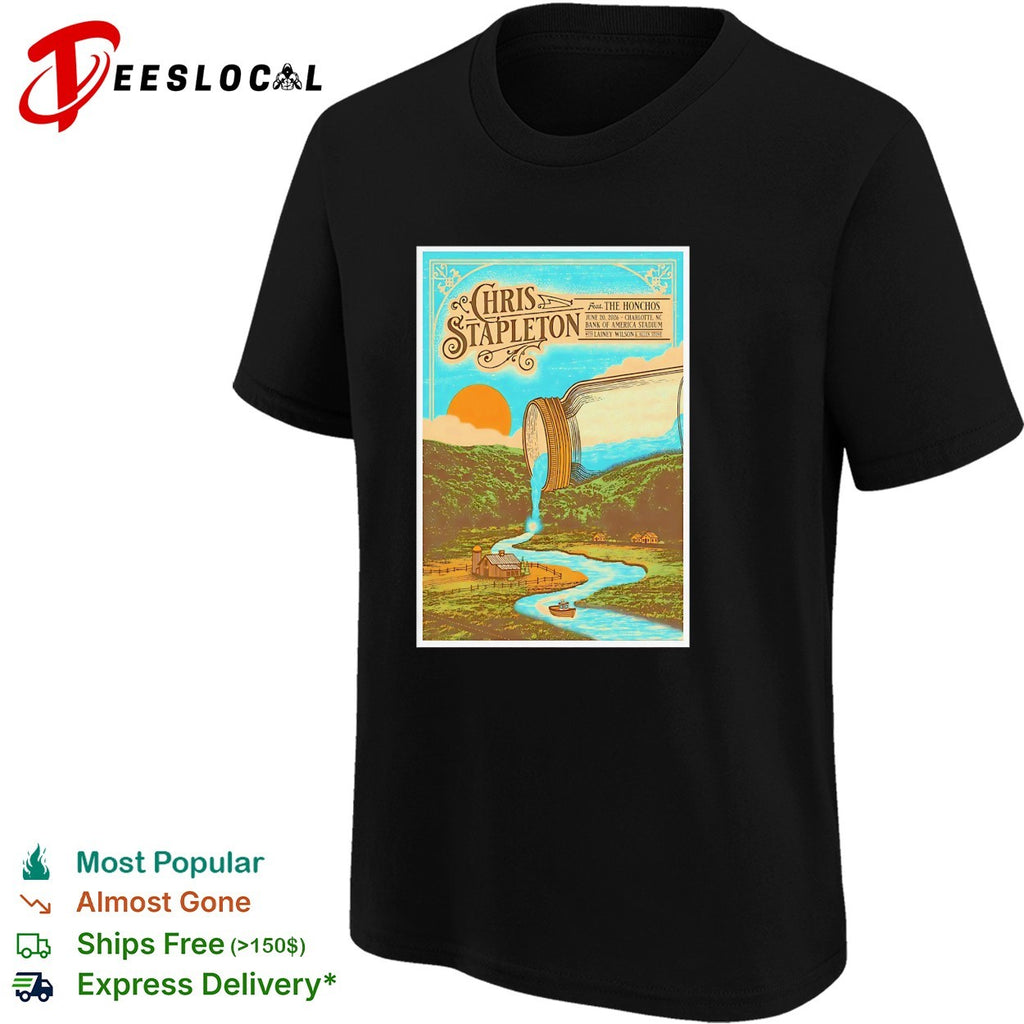 Chris Stapleton From the Benches Charlotte waterfall poster shirt