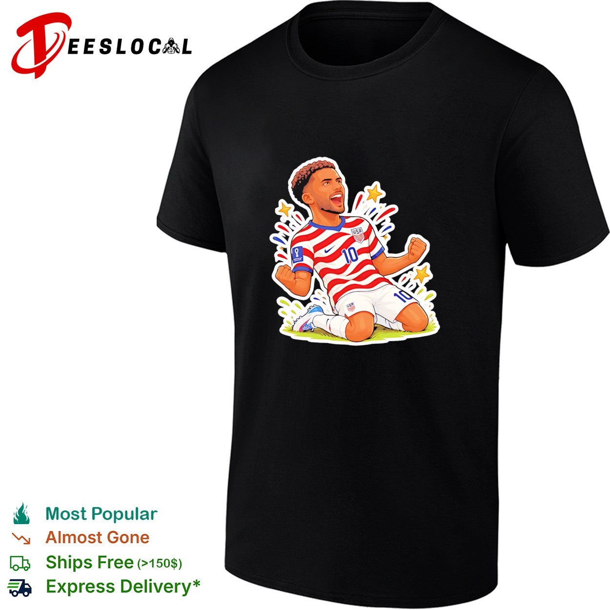 Christian Pulisic USA Soccer Player USMNT shirt