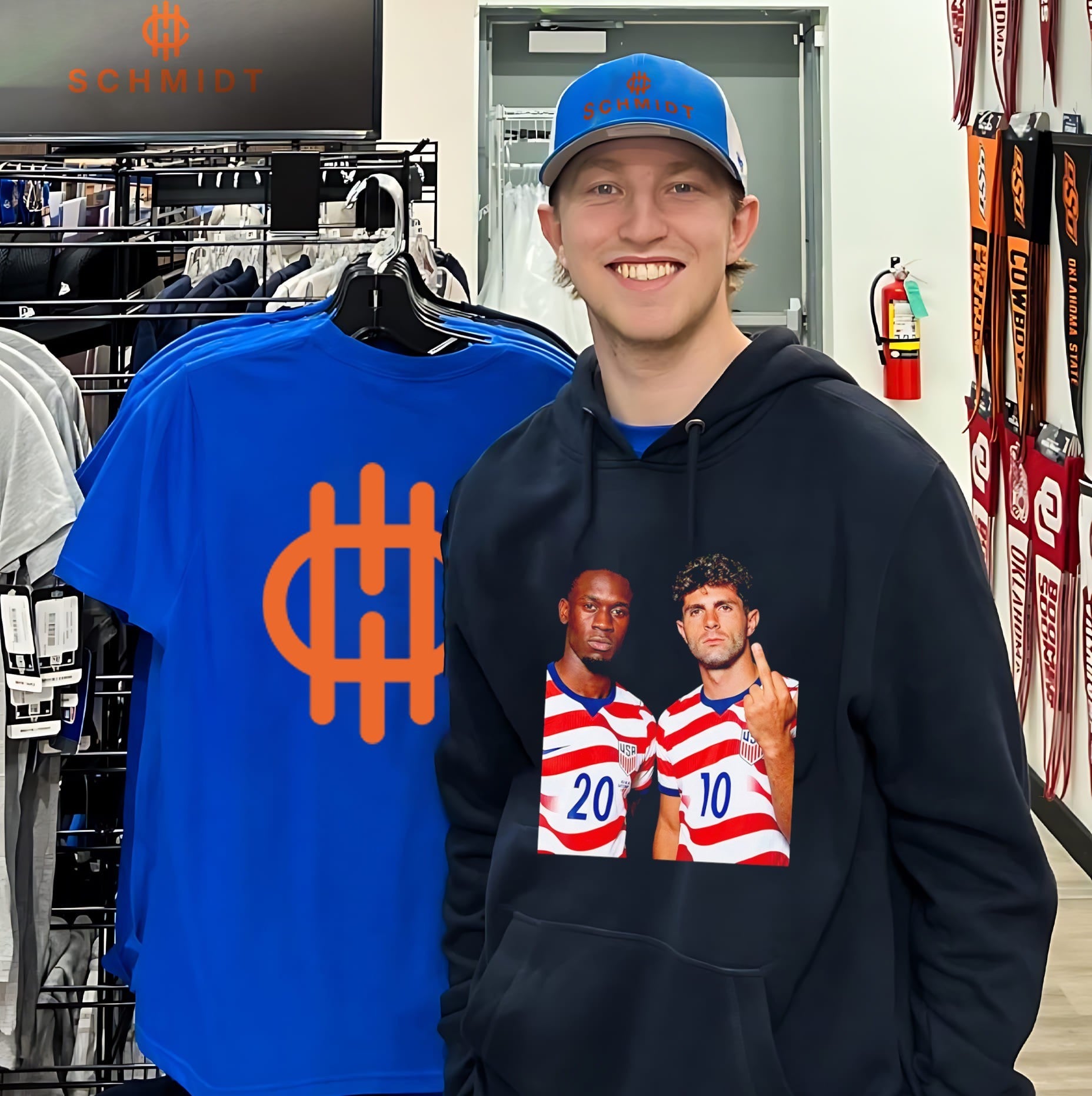 Christian Pulisic and Folarin Balogun USMNT middle finger shirt