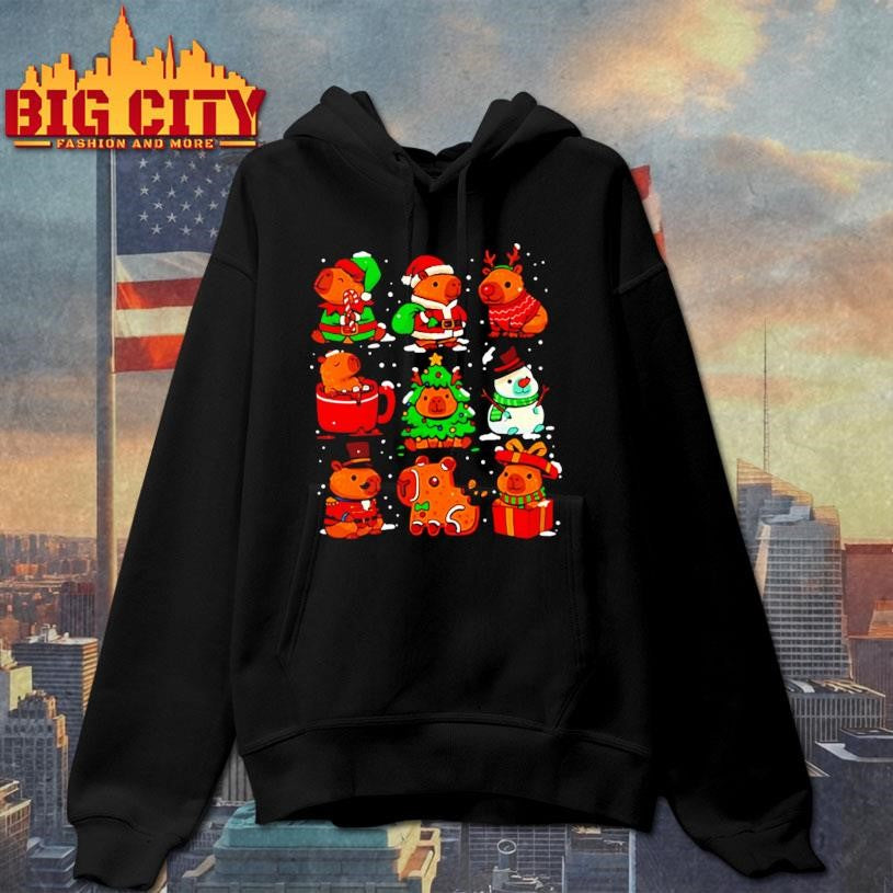 Christmas Capybaras 2025 cute style shirt