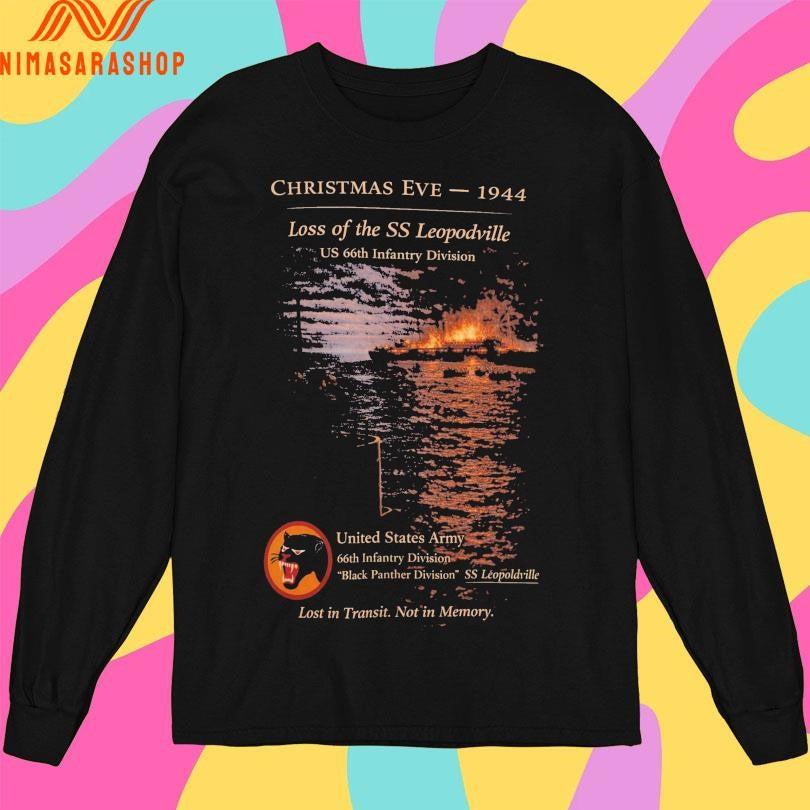 Christmas Eve 1944 Los Of The Ss Leopodville Us 66th Infantry Division Black Panther Shirts