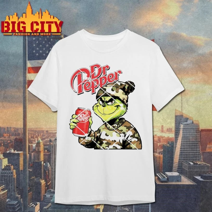 Christmas Grinch Camouflage Dr Pepper shirt