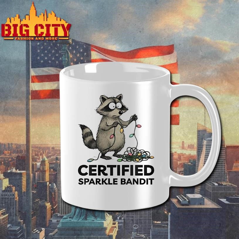 Christmas Raccoon holiday certified sparkle bandit shirt