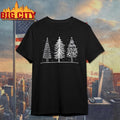 Christmas trees cone linear branchy style shirt