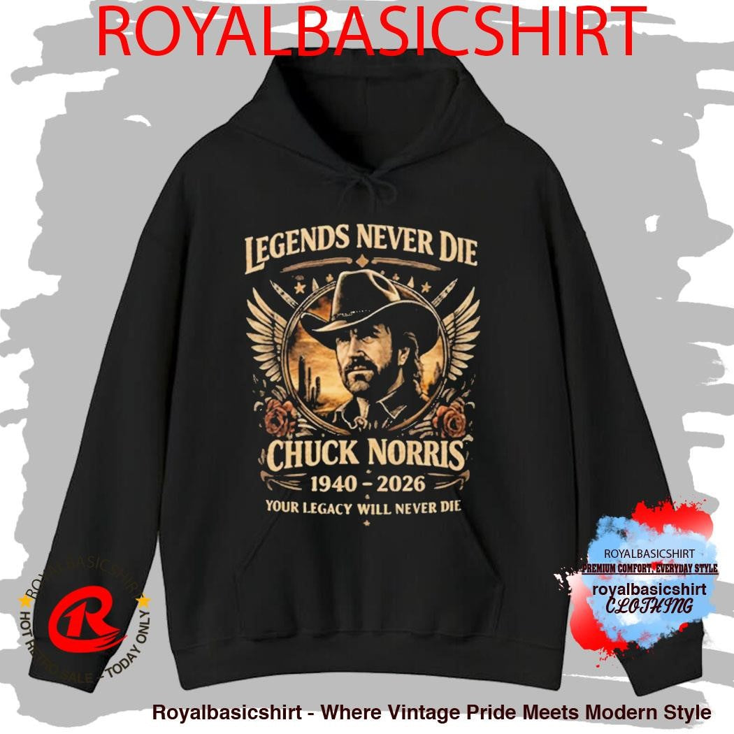 Chuck Norris 1940 2026 Legends Nevers Die Your Legacy Will Never Die Shirt