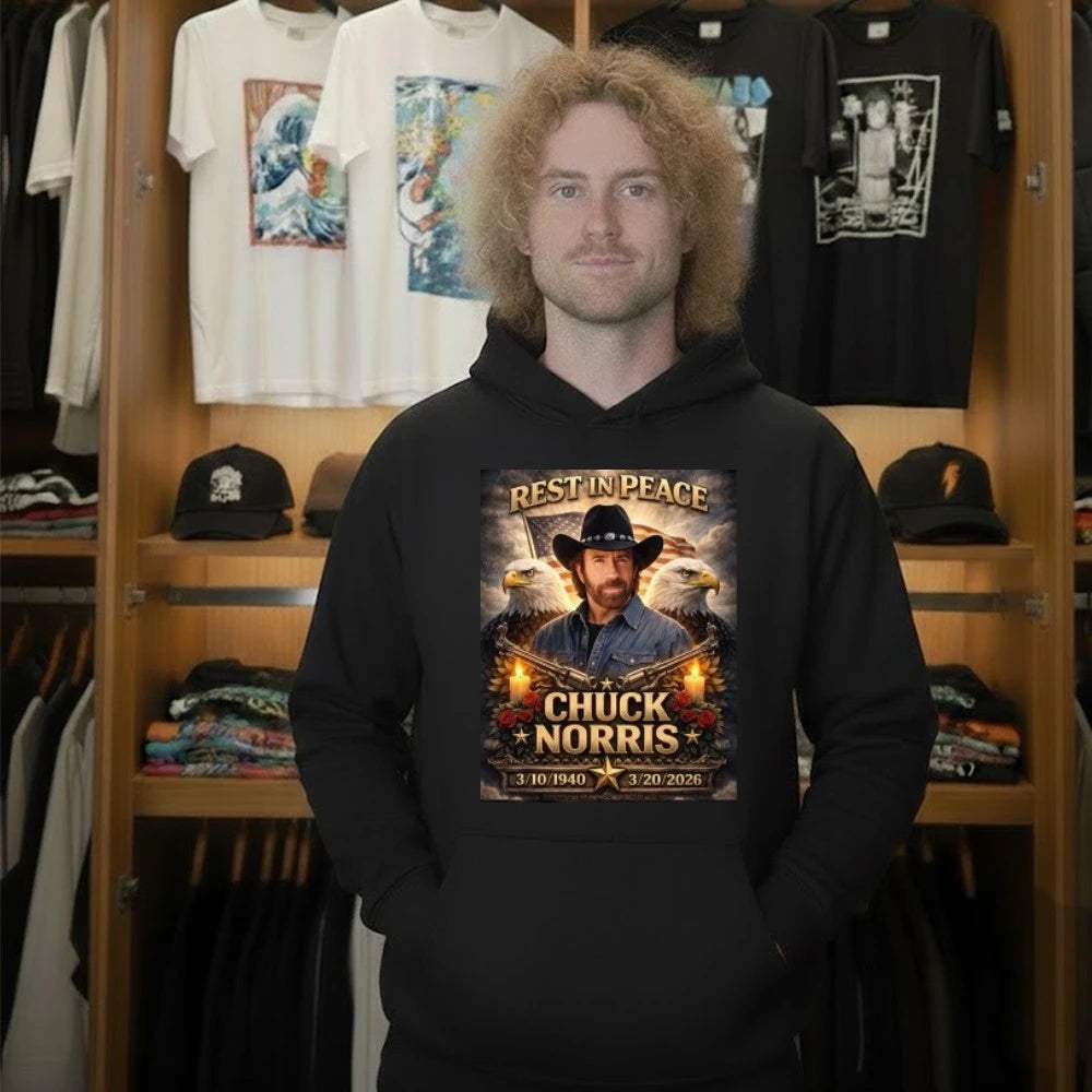 Chuck Norris Rest in Peace RIP Memorial Graphic Shirt