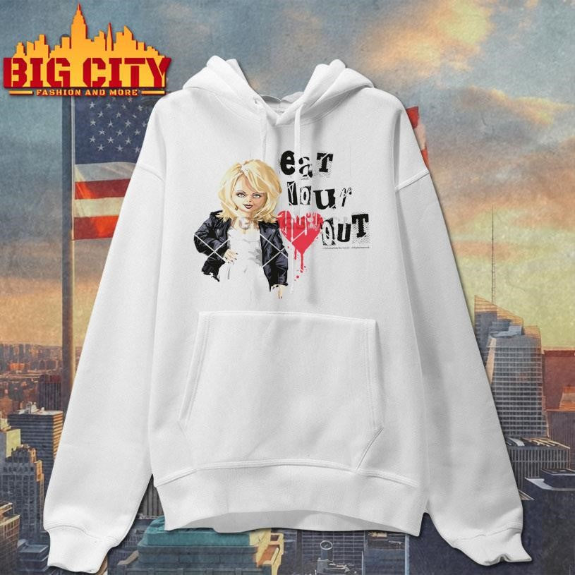 Chucky Tiffany Valentine Eat Your Out Dripping Heart Shirt