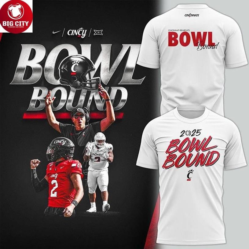 Cincinnati Bearcats Bowl Bound 2025 New Two Sided Shirt