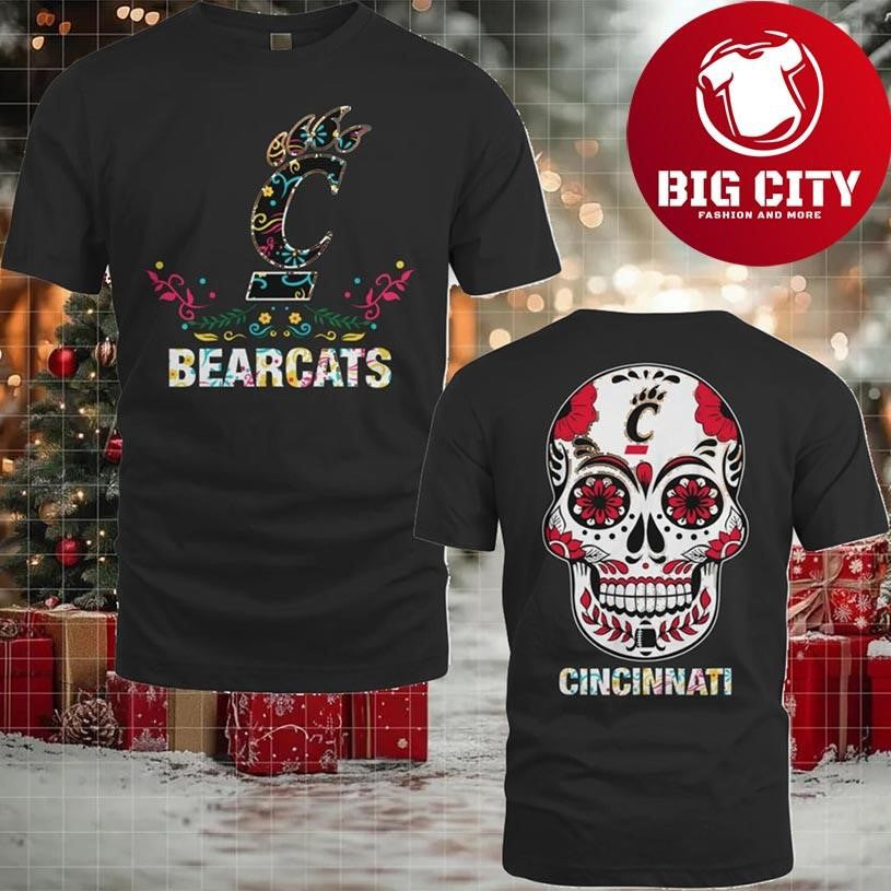 Cincinnati Bearcats Dia De Los Muertos 2025 New Two Sided Shirt