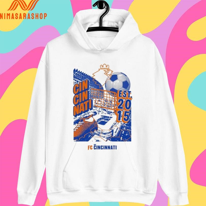 Cincinnati Grunge Collage Est 2015 Fc Cincinnati Shirts