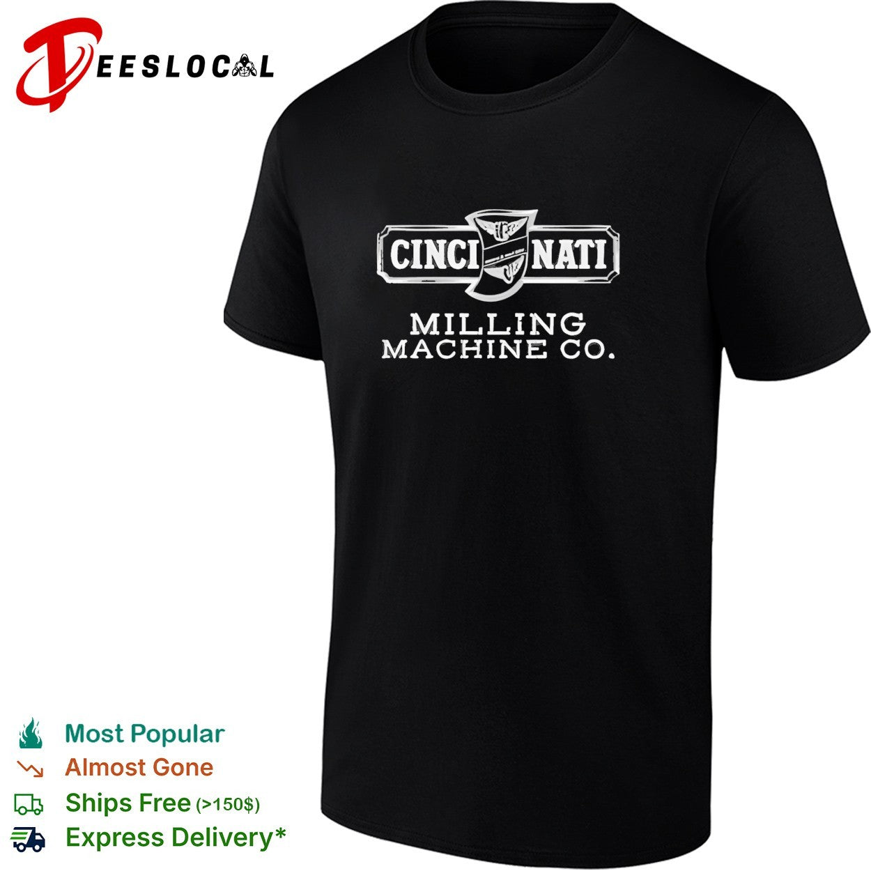 Cincinnati Milling Machine Co vintage industrial badge logo graphic shirt design