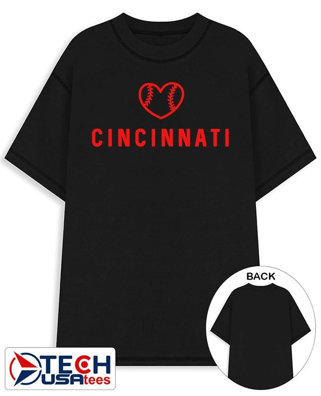 Cincinnati baseball heart shirt