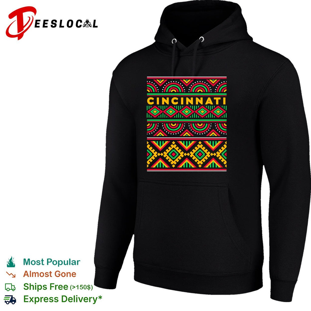 Cincinnati tribal pattern typography shirt