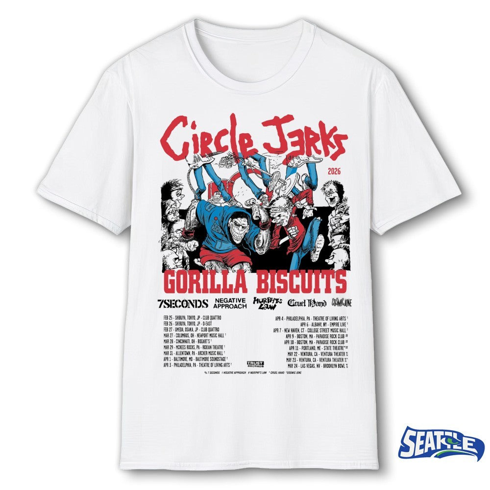Circle Jerks And Gorilla Biscuits Tour Dates In Japan And The United States For February And May 2026 shirt