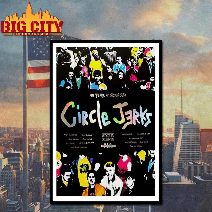 Circle Jerks Group Sex 45 Year Tour Poster shirt