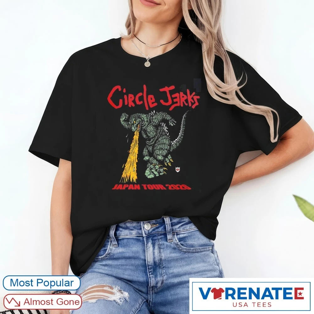 Circle Jerks Japan Tour 2026 Godzilla With Dates shirt
