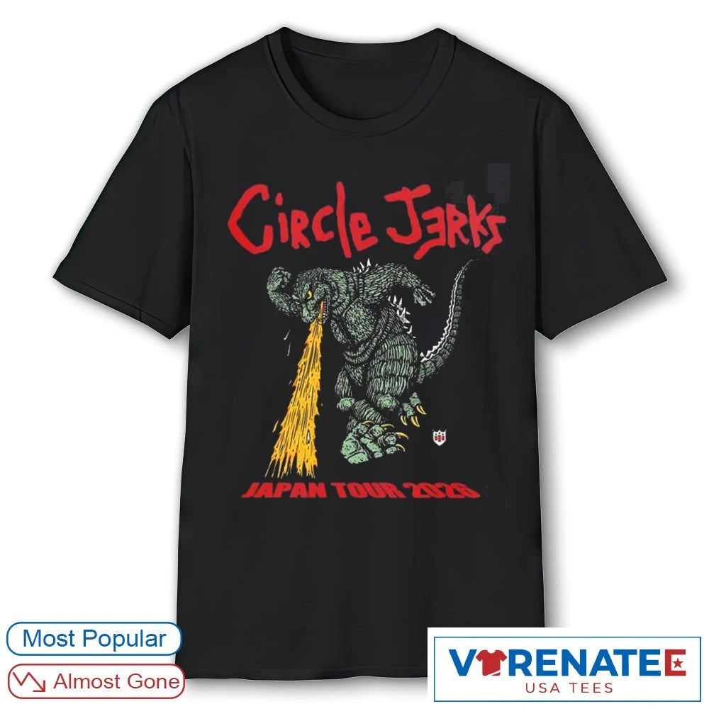 Circle Jerks Japan Tour 2026 Godzilla With Dates shirt