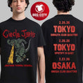 Circle Jerks Japan Tour 2026 Merch Godzilla With Dates Two Sided Shirt