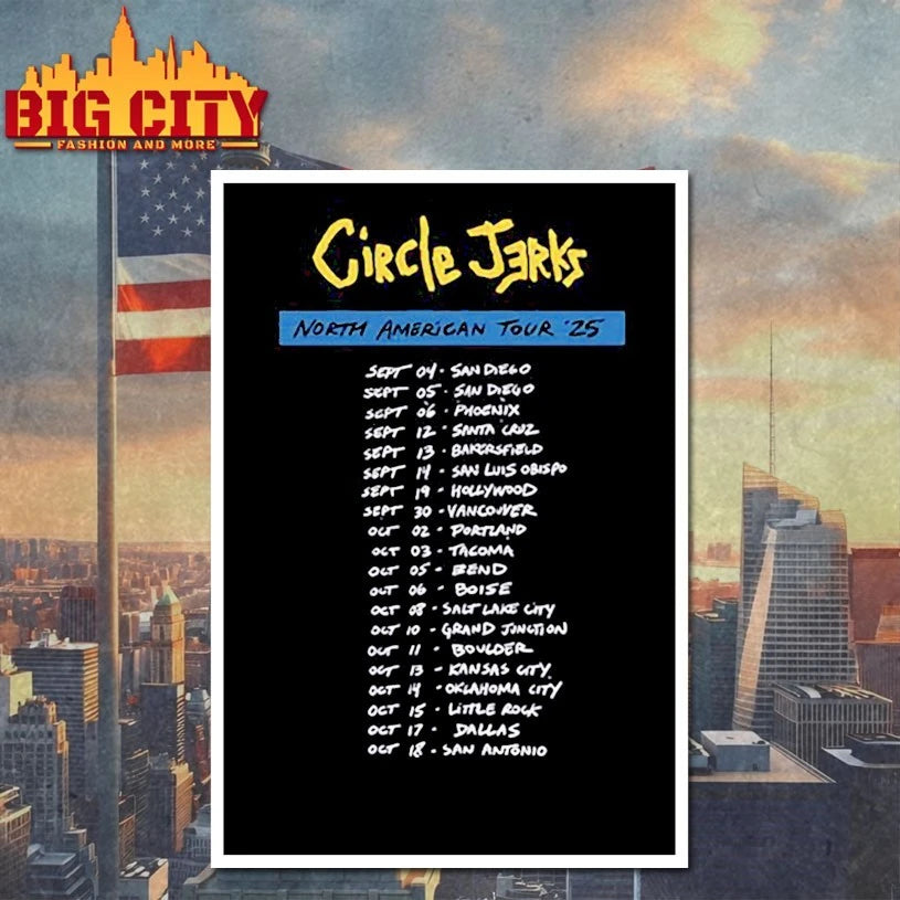Circle Jerks North American Tour 2025 Shirts
