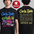 Circle Jerks Pizz Hot Rod 2026 World Tour Merch Two Sided Shirt