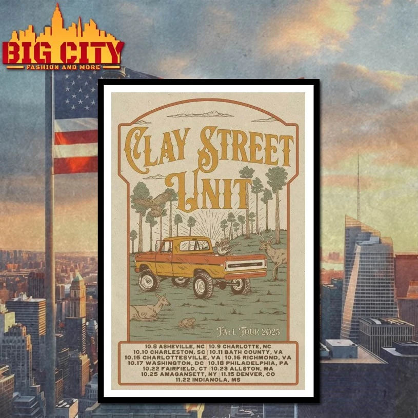 Clay Street Unit Fall Tour 2025 New Poster shirt