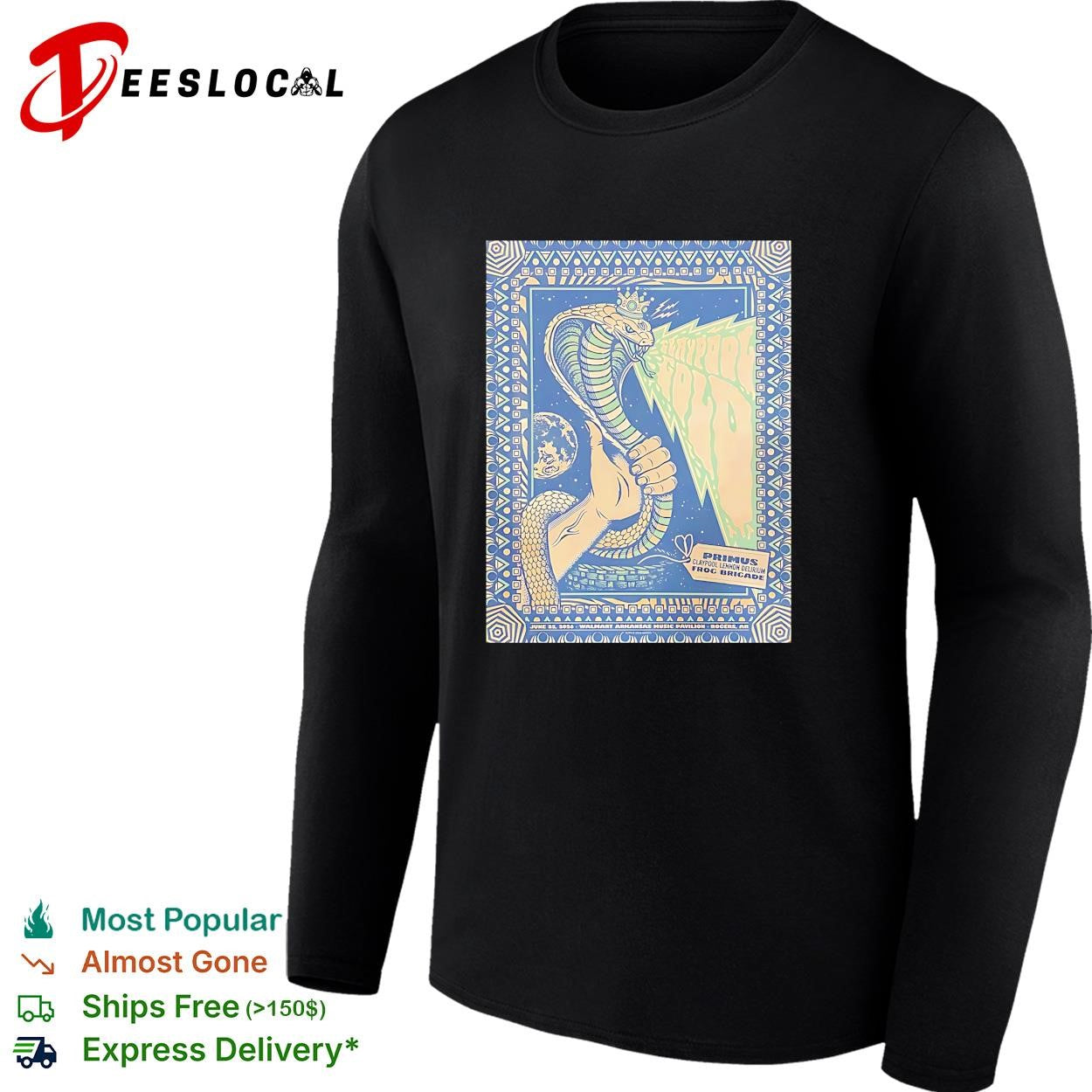 Claypool Gold Primus Claypool Lennon Delirium and Frog Brigade Rogers Arkansas 2026 shirt