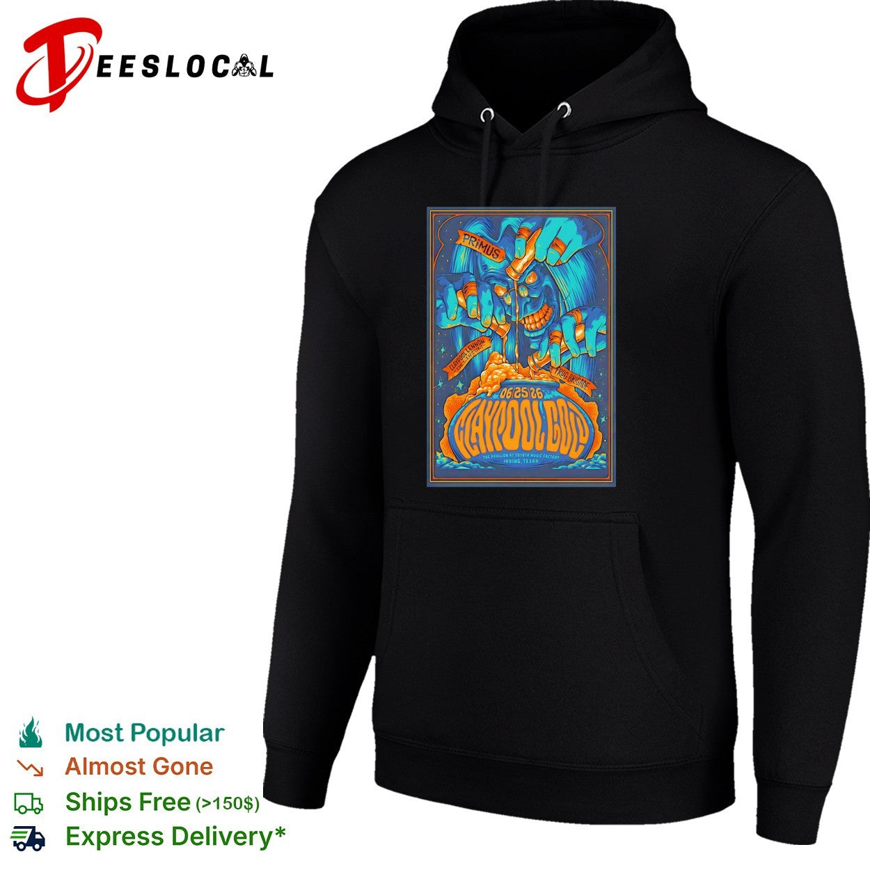 Claypool Lennon Delirium Frog Brigade Irving concert poster shirt