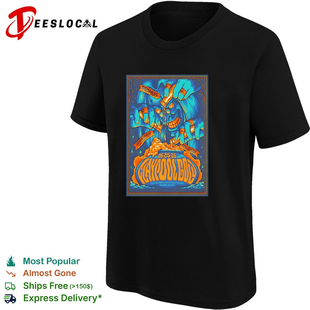Claypool Lennon Delirium Frog Brigade Irving concert poster shirt