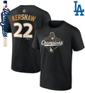 Clayton Kershaw Los Angeles Dodgers 2025 World Series Champions Name &amp; Number T-Shirt
