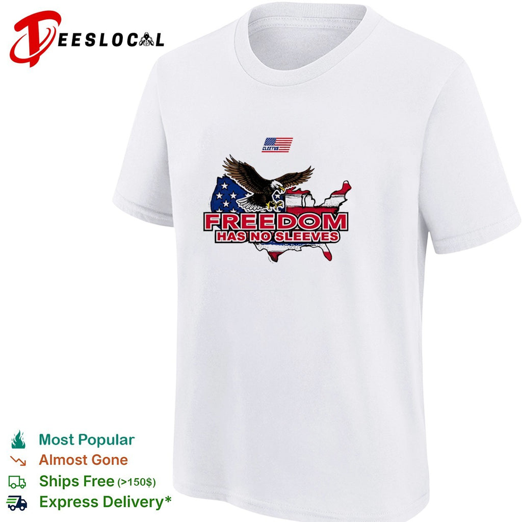 Cleetus freedom has no sleeves American flag shirt