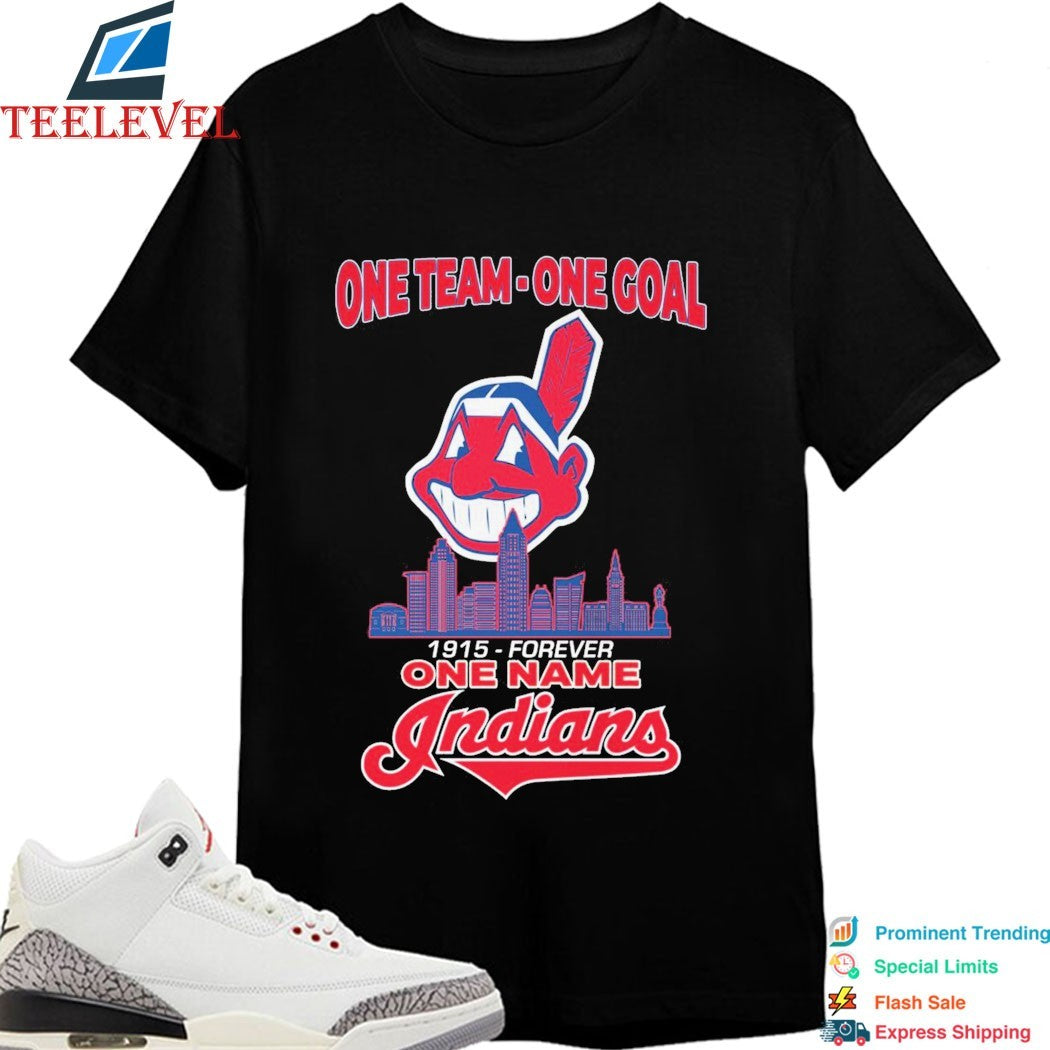 Cleveland Guardians Indians One Team One Goal 1915 Forever One Name T-shirts