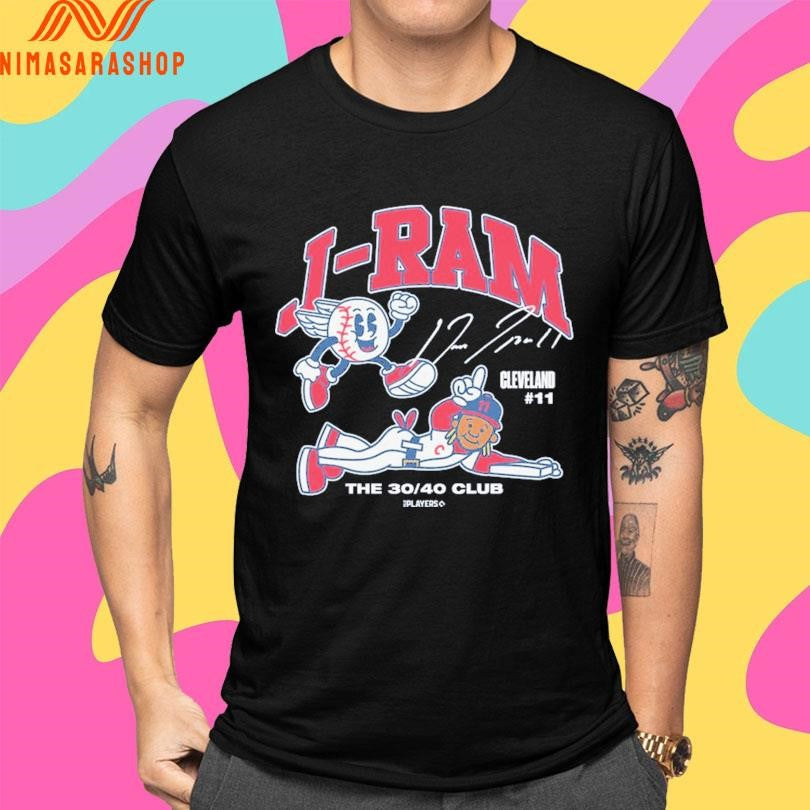 Cleveland Guardians José Ramírez Signature J-Ram The 30 40 Club Superstar Cartoon Shirts