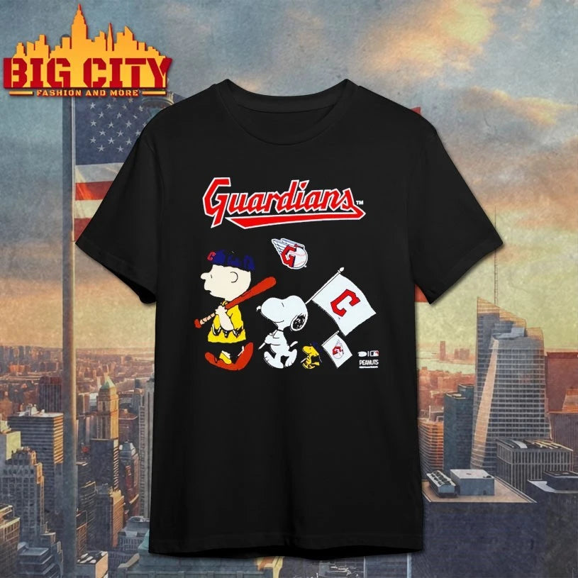 Cleveland Guardians Toddler Peanuts Flag shirt