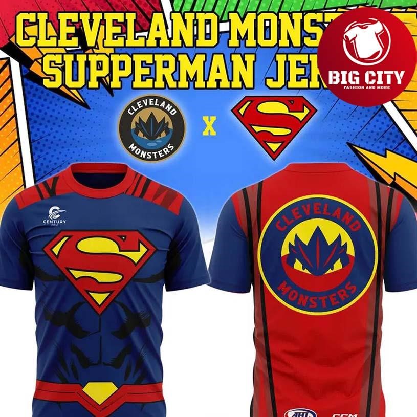 Cleveland Monsters x Superman Special Two Sided Shirt