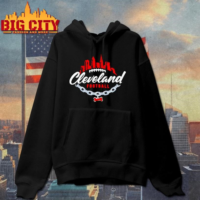 Cleveland Script Skyline Chain Football Shirt