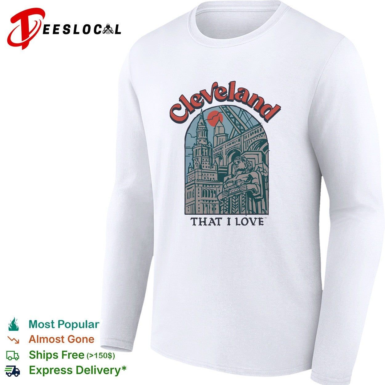 Cleveland That I Love city arch illustration art shirt