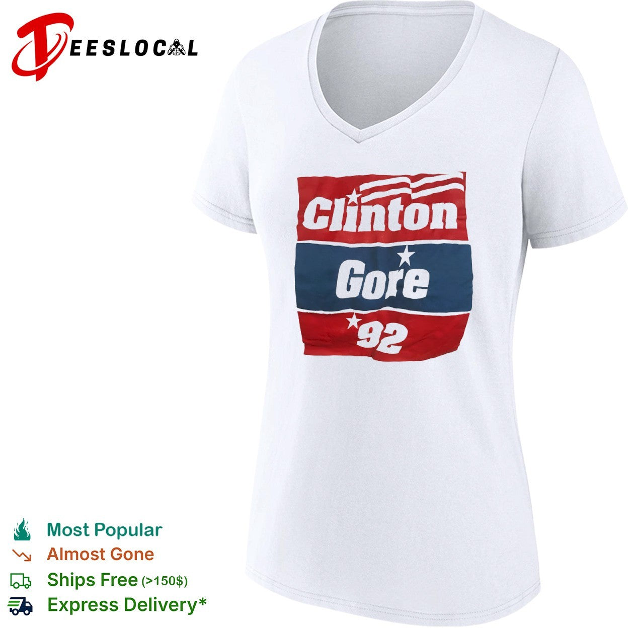 Clinton Gore 92 Election Products Landmark Products Corp Campaign Politics shirt