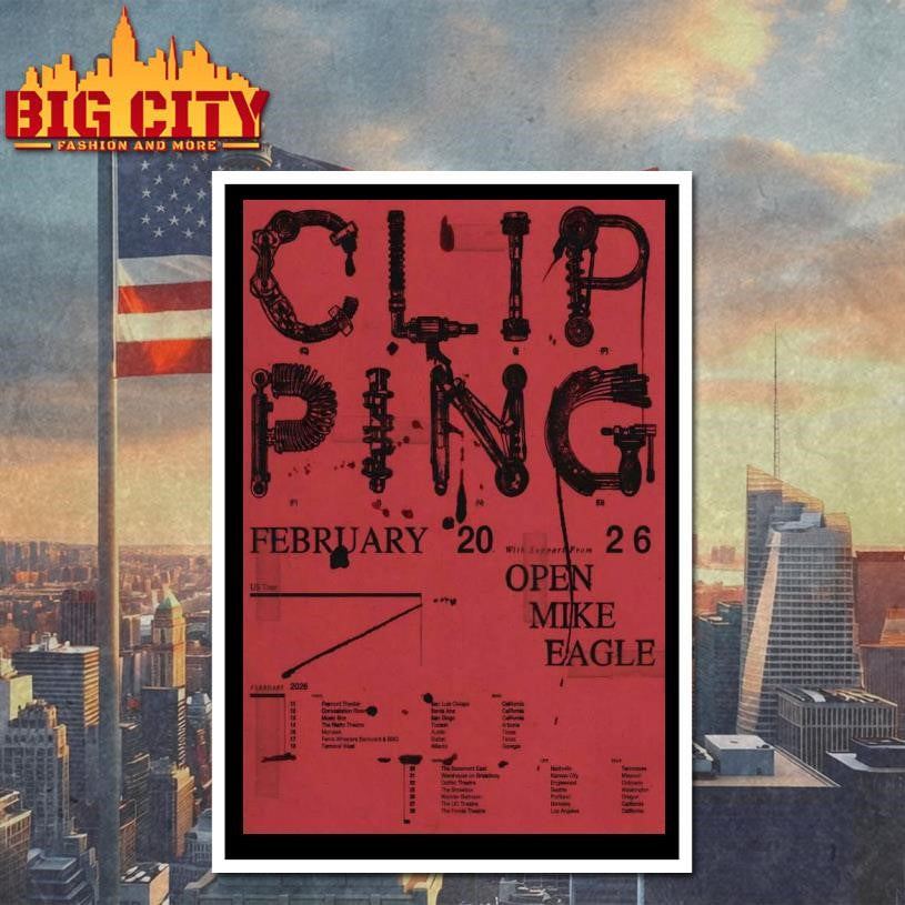 Clipping February 2026 Tour America Poster Shirt
