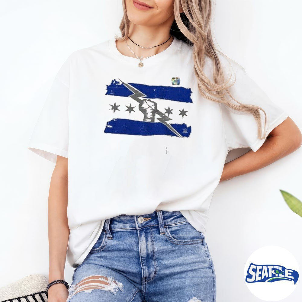 Cm Punk With An Inspired Israel Shirt