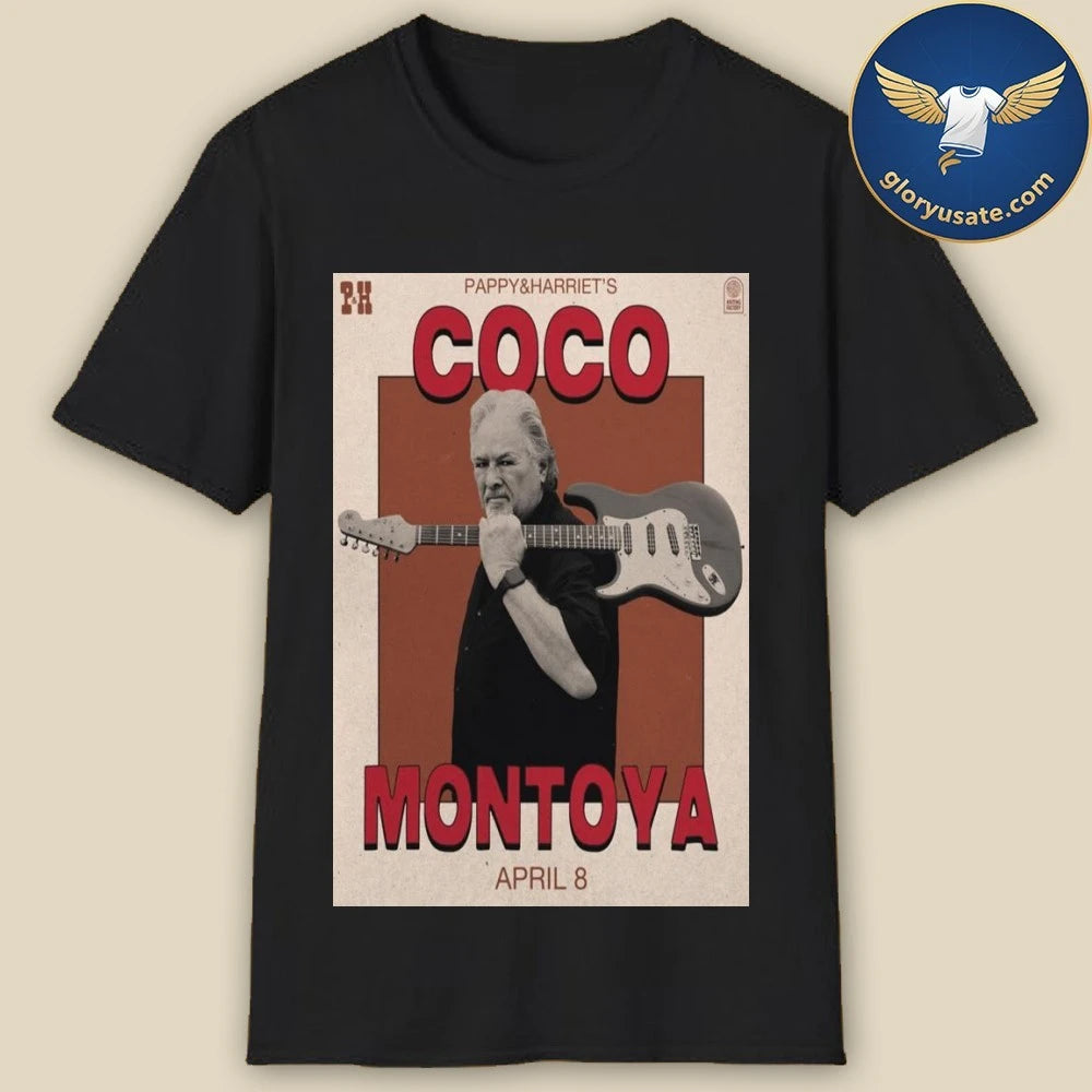 Coco Montoya Pappy &amp; Harriet’s April 8 2026 Concert Poster Shirt