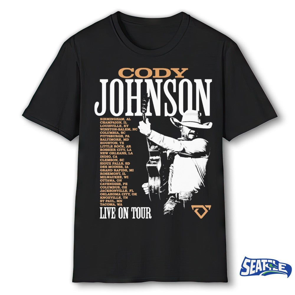 Cody Johnson Merch Horses 2026 Live On Tour Locations shirt